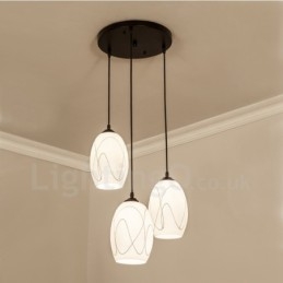 3 Ljus Rustic Lodge Integrerad Metall Taklampa