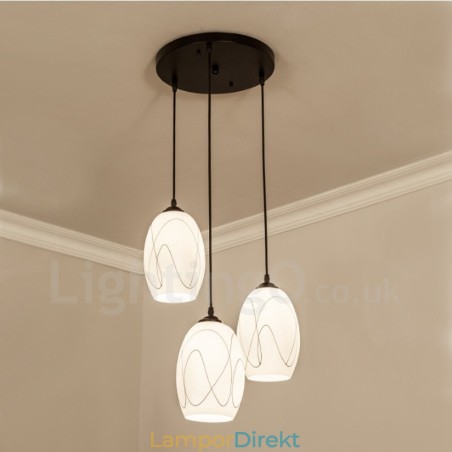 3 Ljus Rustic Lodge Integrerad Metall Taklampa