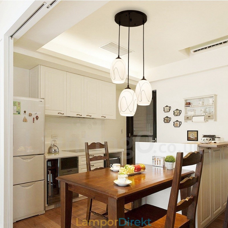 3 Ljus Rustic Lodge Integrerad Metall Taklampa