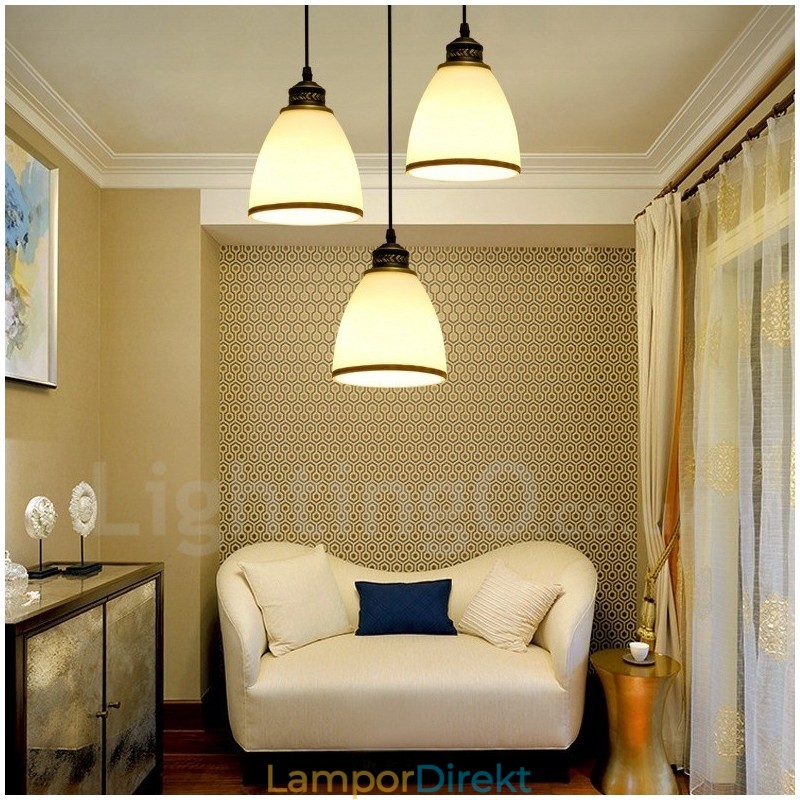 3 Ljus Rustic Lodge Integrerad Metall Taklampa