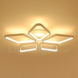 5 Ljus Modern Samtida Integrerad Metall Flush Mount Light