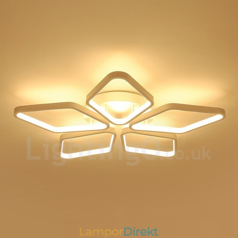 5 Ljus Modern Samtida Integrerad Metall Flush Mount Light