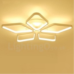 5 Ljus Modern Samtida Integrerad Metall Flush Mount Light