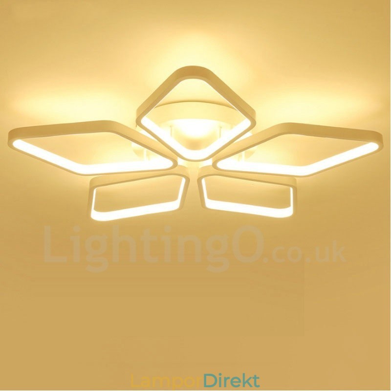5 Ljus Modern Samtida Integrerad Metall Flush Mount Light