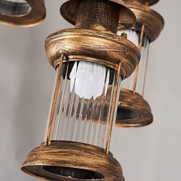 Rustik Lodge Vintage Retro Mini Style Metall Taklampa