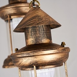 Rustik Lodge Vintage Retro Mini Style Metall Taklampa