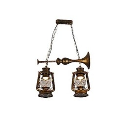 Rustik Lodge Vintage Retro Mini Style Metall Taklampa