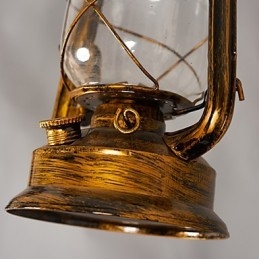 Rustik Lodge Vintage Retro Mini Style Metall Taklampa
