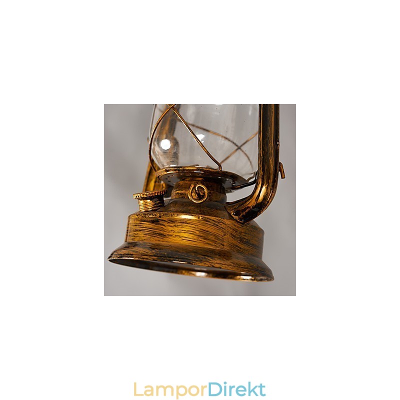 Rustik Lodge Vintage Retro Mini Style Metall Taklampa