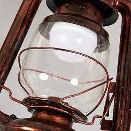 Rustik Lodge Vintage Retro Mini Style Metall Taklampa