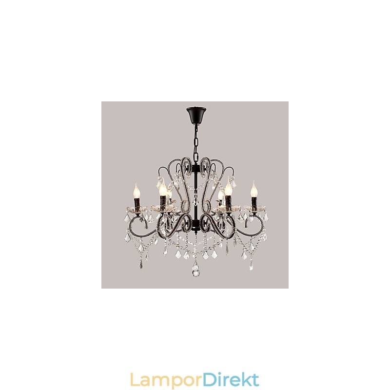 6 Ljus Kristallkrona Modern Samtida Traditionell Klassisk Rustik Lodge Vintage Retro