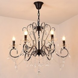 6 Ljus Kristallkrona Modern Samtida Traditionell Klassisk Rustik Lodge Vintage Retro