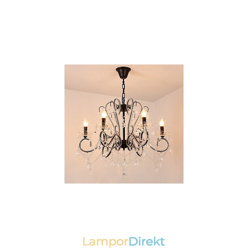 6 Ljus Kristallkrona Modern Samtida Traditionell Klassisk Rustik Lodge Vintage Retro