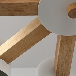 Ljuskrona Med 8 Lampor Modernt Samtida Traditionell Klassisk Vintage Country Wood Funktion För Trä