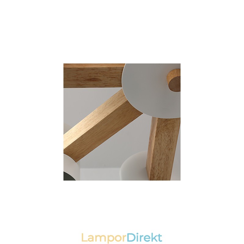Ljuskrona Med 8 Lampor Modernt Samtida Traditionell Klassisk Vintage Country Wood Funktion För Trä