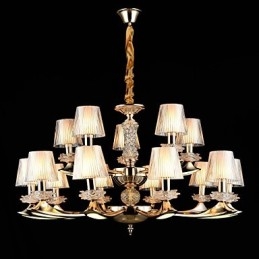Pendelljus Zinklegering Funktion För Crystal Mini Style Metall Inomhus Butiker 15 Lampor