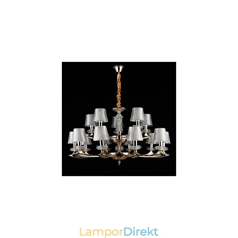 Pendelljus Zinklegering Funktion För Crystal Mini Style Metall Inomhus Butiker 15 Lampor