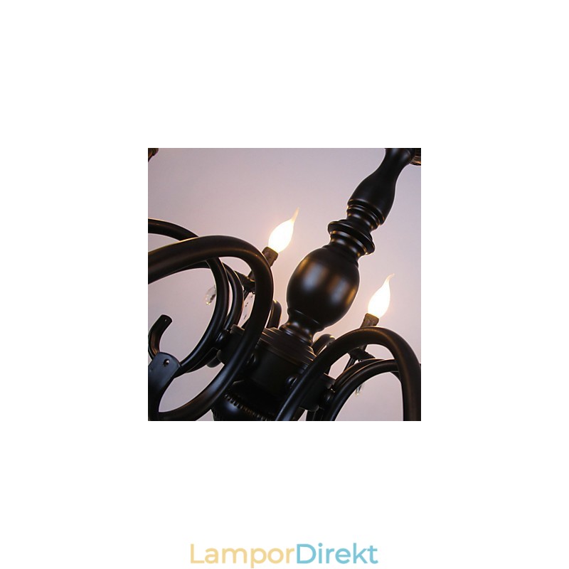 Europeisk Stil Ljuskrona Ljus Kristall Lampa Enkel Iron Art Lamp Dekorativ Lampa