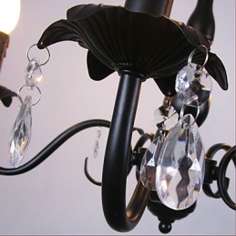 Europeisk Stil Ljuskrona Ljus Kristall Lampa Enkel Iron Art Lamp Dekorativ Lampa