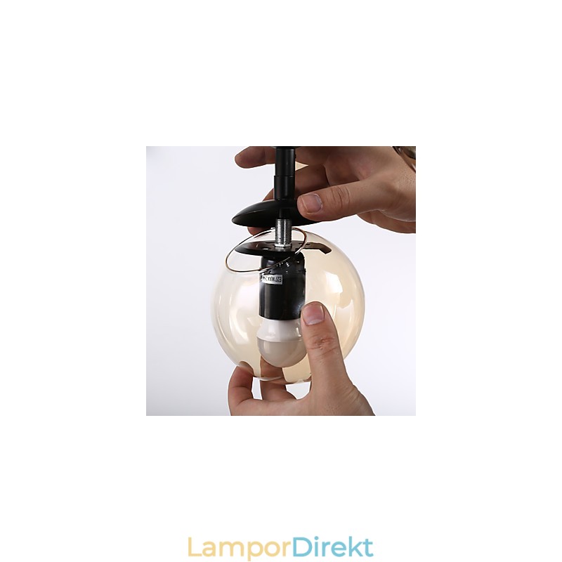 Fyra Ljus Post Modern Europe Style Modo Metall Glas Pendel Lampa Foajén Dekorera Industriell Ljuskrona Lampa