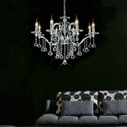Elegant Kristallkrona Med 8 Lampor
