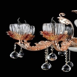 Modern Och Modern Traditionell Klassisk Zinklegeringsfunktion För Kristall I Mini-Stil Metall Taklampa