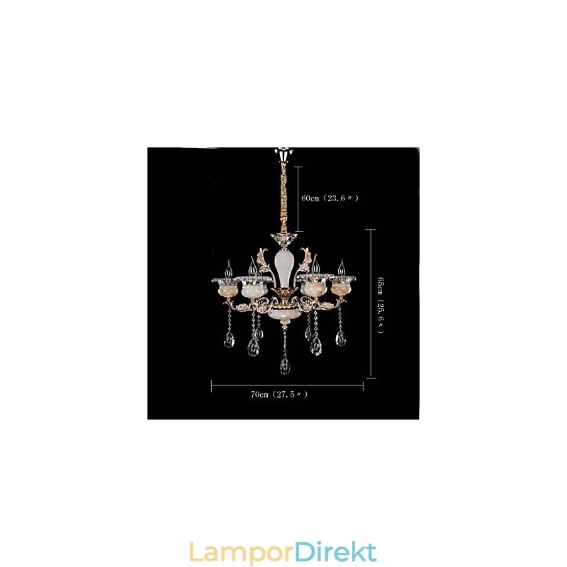 Retro Chrome-Funktion För Designers Metallhängande Lampa