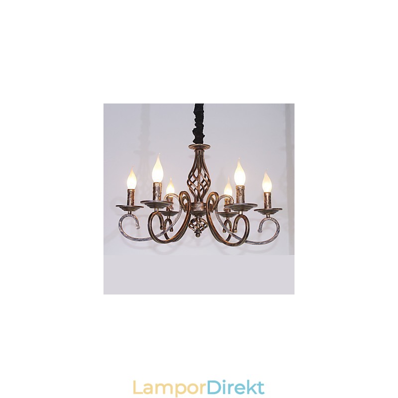 Retro Enkel Lampa Kopparfärgad Lampa Ljuslampa