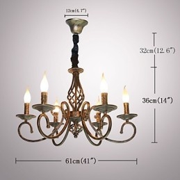 Retro Enkel Lampa Kopparfärgad Lampa Ljuslampa