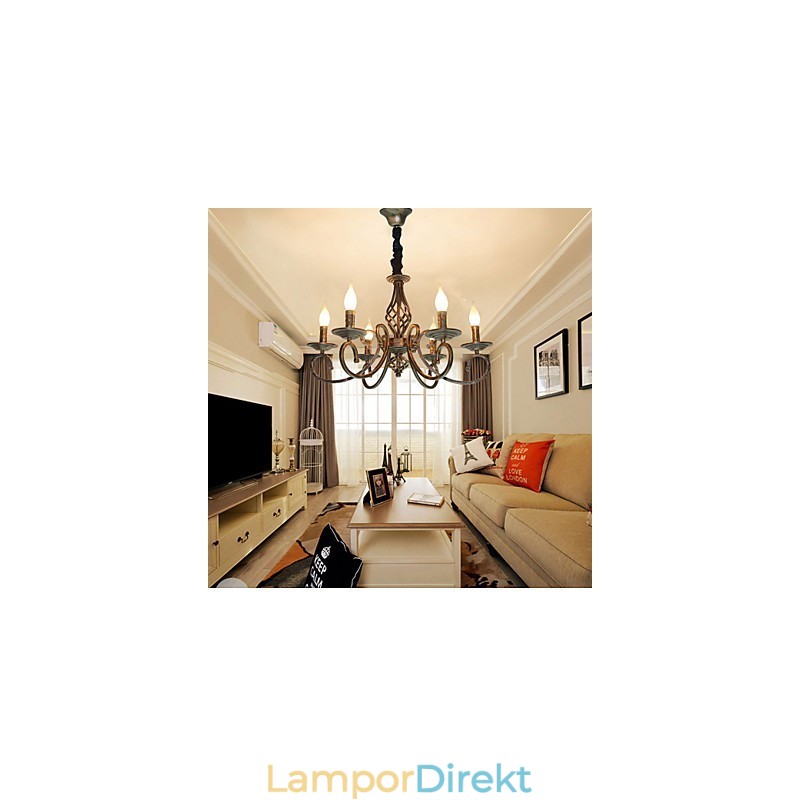 Retro Enkel Lampa Kopparfärgad Lampa Ljuslampa