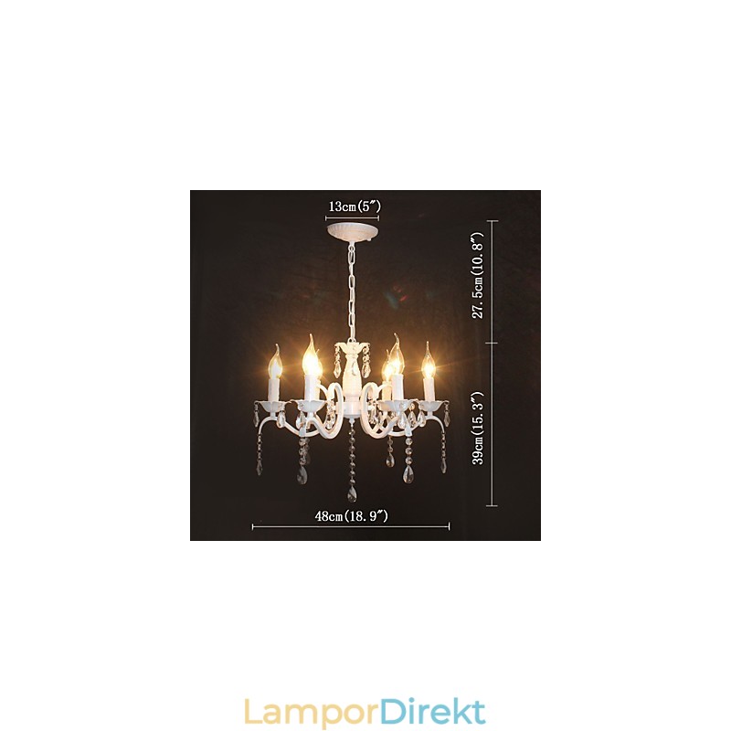 Ljuskrona Modern Crystal Mini Candle Style Järnlampa Lampor