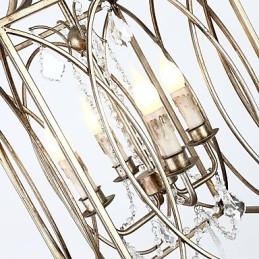 Fyra Ljus Vintage Metall Amerikansk Industriell Loft Målning Färg Europeisk Ljuskrona Lampa Inomhus Dekorera Hängande Lampa