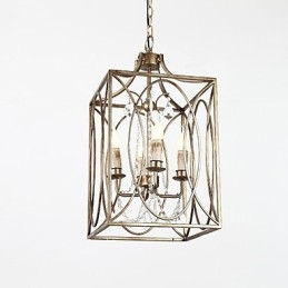 Fyra Ljus Vintage Metall Amerikansk Industriell Loft Målning Färg Europeisk Ljuskrona Lampa Inomhus Dekorera Hängande Lampa