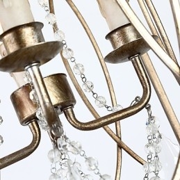 Fyra Ljus Vintage Metall Amerikansk Industriell Loft Målning Färg Europeisk Ljuskrona Lampa Inomhus Dekorera Hängande Lampa