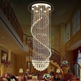 10 Ljus 2,5 Meter Längd Lång Droppe Regndroppe Teardrop Modern Kristallkrona Taklampa Inomhus Pendellampa