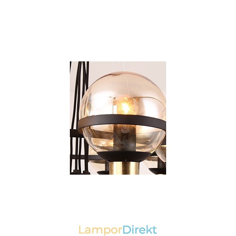 Ljus Personlig Ljuskrona Med Glasskärm