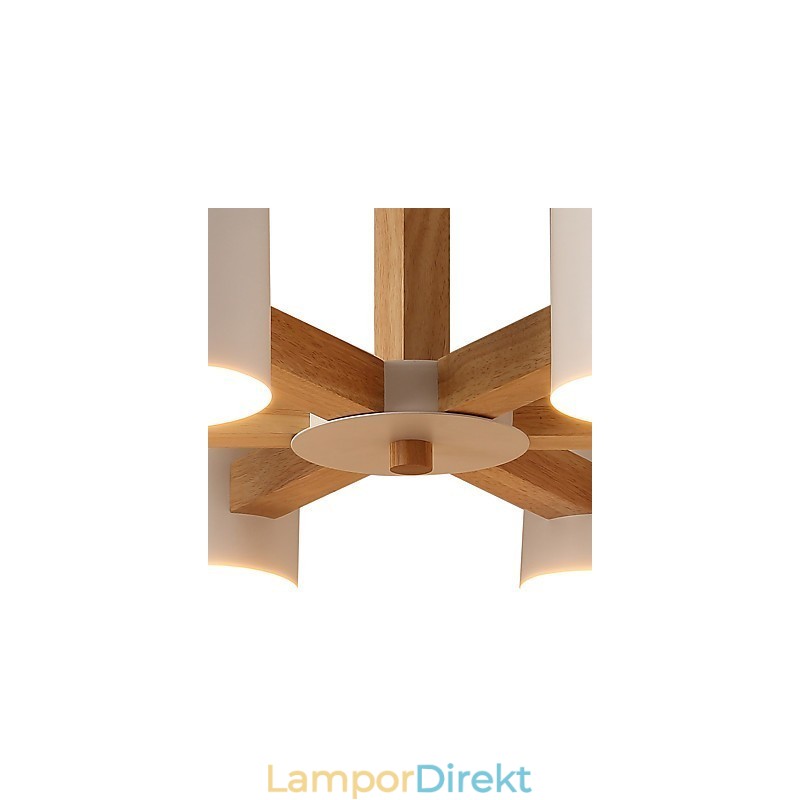 Ljuskrona Med 6 Lampor Modern Samtida Traditionell Klassisk Vintage Country Wood-Funktion För Trä