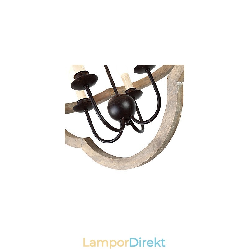 Vintage Metall Amerikansk Industriell Loftmålning Färg Trä Ljuskrona Lampa Inomhus Dekorera Hängande Lampa
