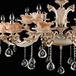 Pendelljus Zinklegering Funktion För Crystal Mini Style Metall Inomhus Butiker 15 Lampor