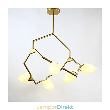 Fem Ljus Postmodern Metall Med Glas Persika Ljuskrona Lampa Matsalen Dekorera Hängande Lampa Fem Ljus Postmodern Metall Med Glas Persika Ljuskrona Lampa Matsalen Dekorera Hängande Lampa