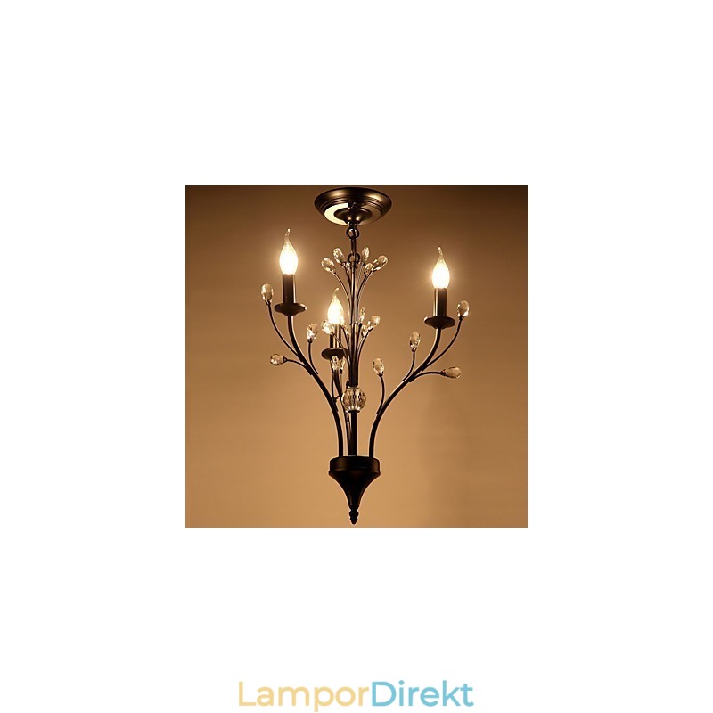 Modern Samtida Traditionell Klassisk Rustik Lodge Vintage Retro Lykta Country Globe Målningsfunktion För Kristallkrona