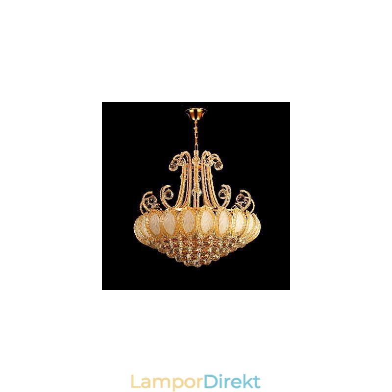 Modern Lyxkrona Kristall Pendelljus Diameter 50Cm Innehåller 8 Lampor