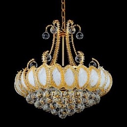 Modern Lyxkrona Kristall Pendelljus Diameter 50Cm Innehåller 8 Lampor