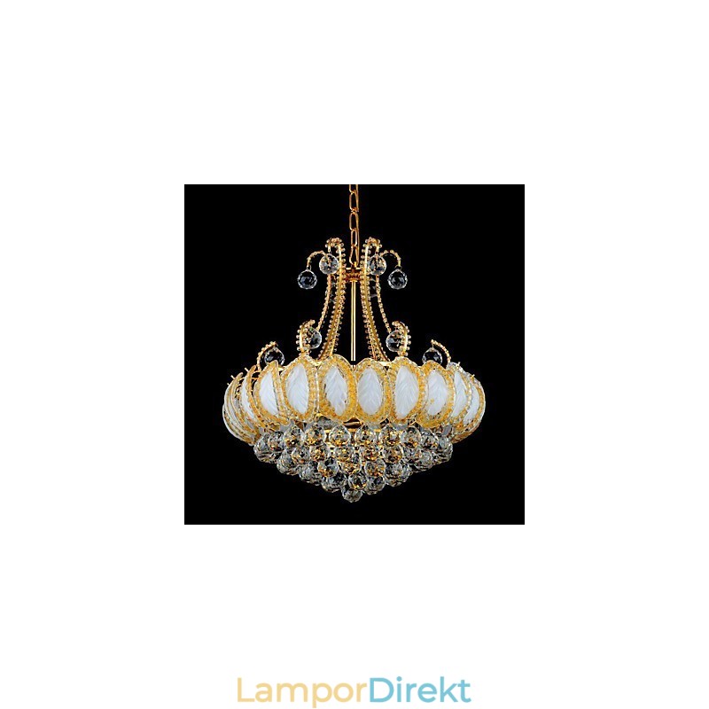 Modern Lyxkrona Kristall Pendelljus Diameter 50Cm Innehåller 8 Lampor