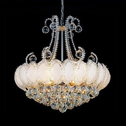 Modern Lyxkrona Kristall Pendelljus Diameter 50Cm Innehåller 8 Lampor
