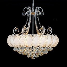 Modern Lyxkrona Kristall Pendelljus Diameter 50Cm Innehåller 8 Lampor
