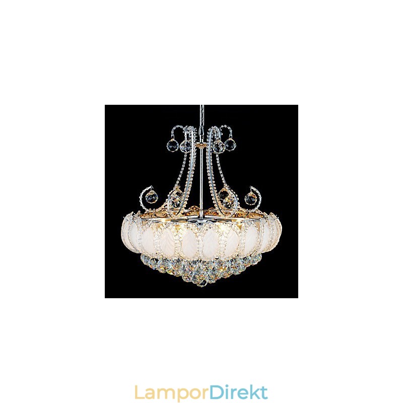 Modern Lyxkrona Kristall Pendelljus Diameter 50Cm Innehåller 8 Lampor