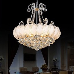 Modern Lyxkrona Kristall Pendelljus Diameter 50Cm Innehåller 8 Lampor