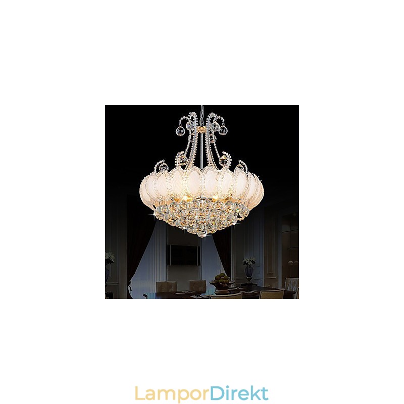 Modern Lyxkrona Kristall Pendelljus Diameter 50Cm Innehåller 8 Lampor