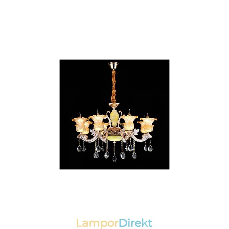 Modern Och Modern Traditionell Klassisk Zinklegeringsfunktion För Kristall I Mini-Stil Metall Taklampa